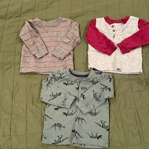 3 long sleeve boys shirts. 18month. Simple Joys by Carters. Great condition